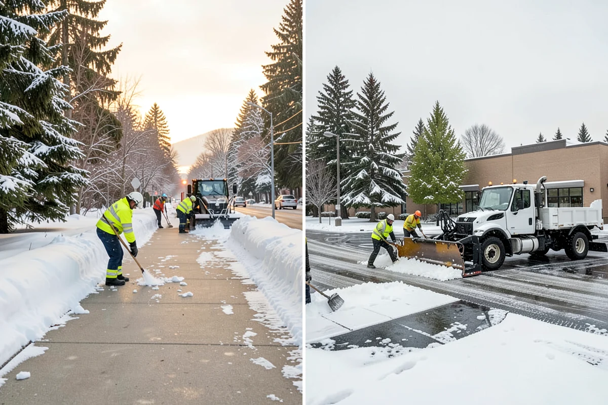 Self-Storage Facility Parking Lot Snow Removal in Arlington, Snohomish County, WA - Map drive aisles, the gate approach, and loading zones
