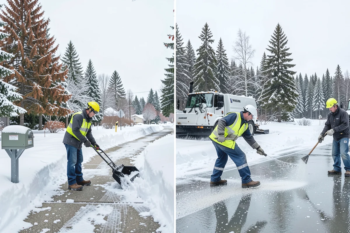 Self-Storage Facility Parking Lot Snow Removal in Auburn, King County, WA - Map drive aisles, the gate approach, and loading zones