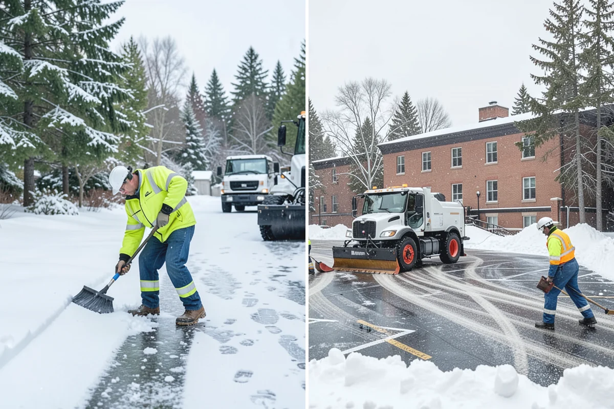 Self-Storage Facility Parking Lot Snow Removal in Beaux Arts Village, King County, WA - Map drive aisles, the gate approach, and loading zones
