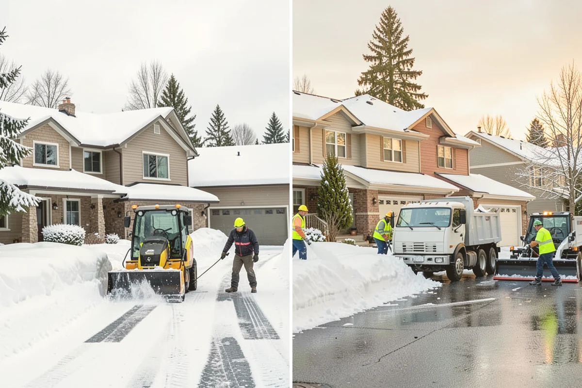 Self-Storage Facility Parking Lot Snow Removal in Bellevue, King County, WA - Map drive aisles, the gate approach, and loading zones