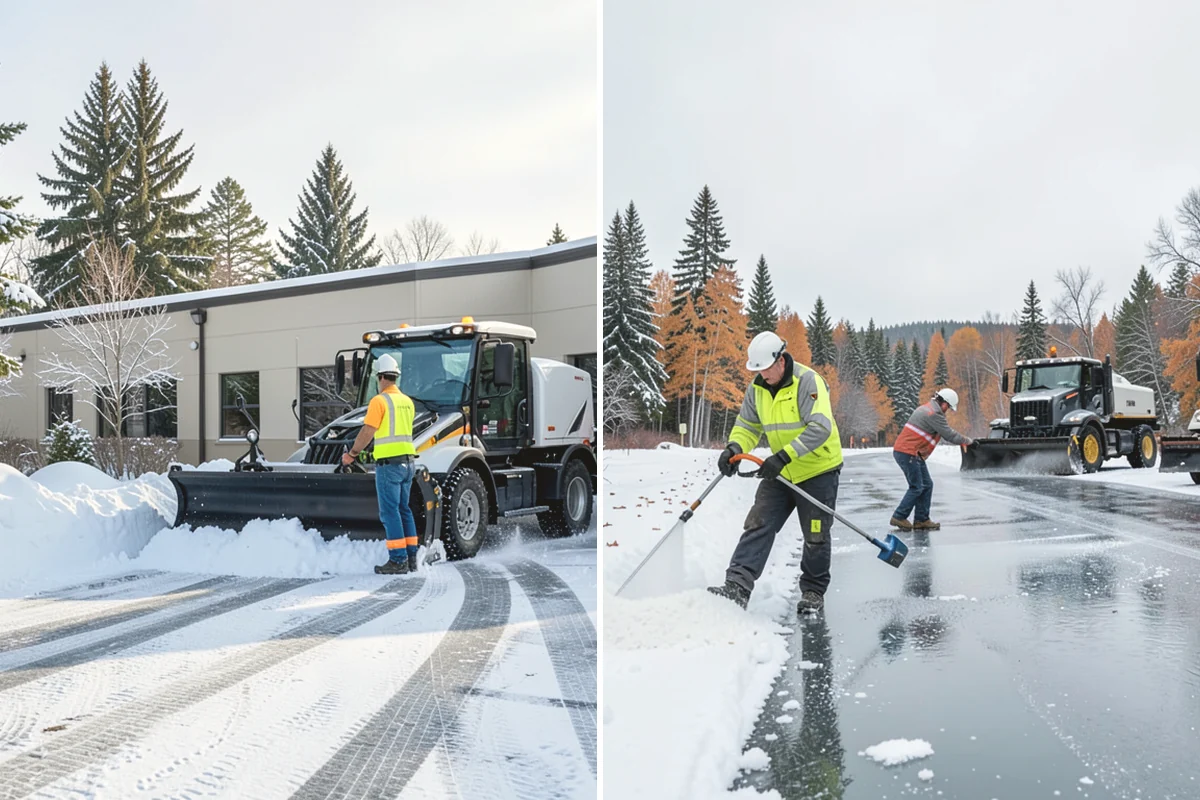 Self-Storage Facility Parking Lot Snow Removal in Black Diamond, King County, WA - Map drive aisles, the gate approach, and loading zones