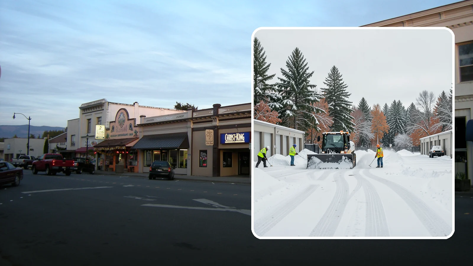 Self-Storage Facility Parking Lot Snow Removal in Burlington, Skagit County, WA - We clear self-storage drive aisles and gate approaches so Western Washington customers reach their units through winter.
