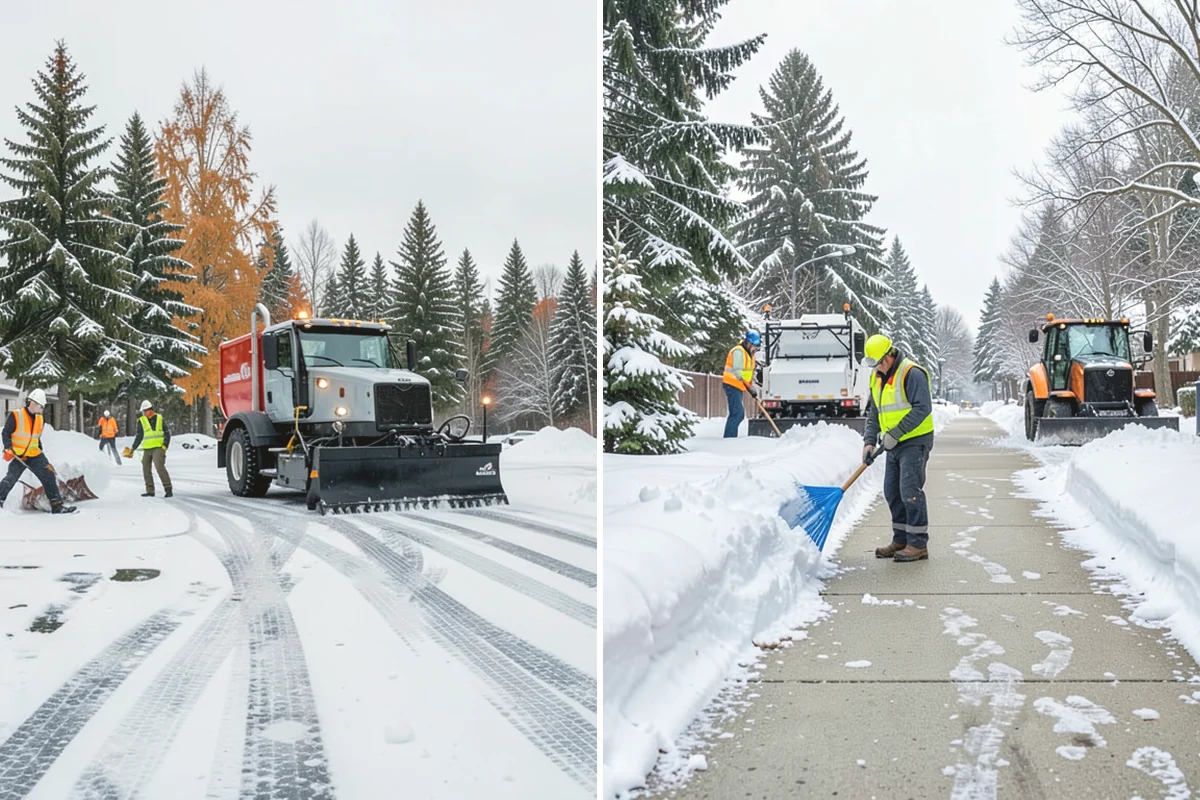 Self-Storage Facility Parking Lot Snow Removal in Carnation, King County, WA - Map drive aisles, the gate approach, and loading zones