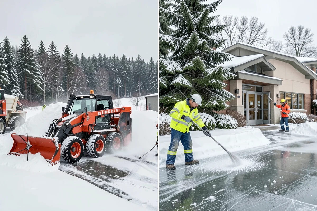Self-Storage Facility Parking Lot Snow Removal in Clyde Hill, King County, WA - Map drive aisles, the gate approach, and loading zones
