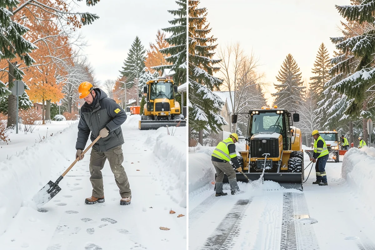 Self-Storage Facility Parking Lot Snow Removal in Covington, King County, WA - Map drive aisles, the gate approach, and loading zones