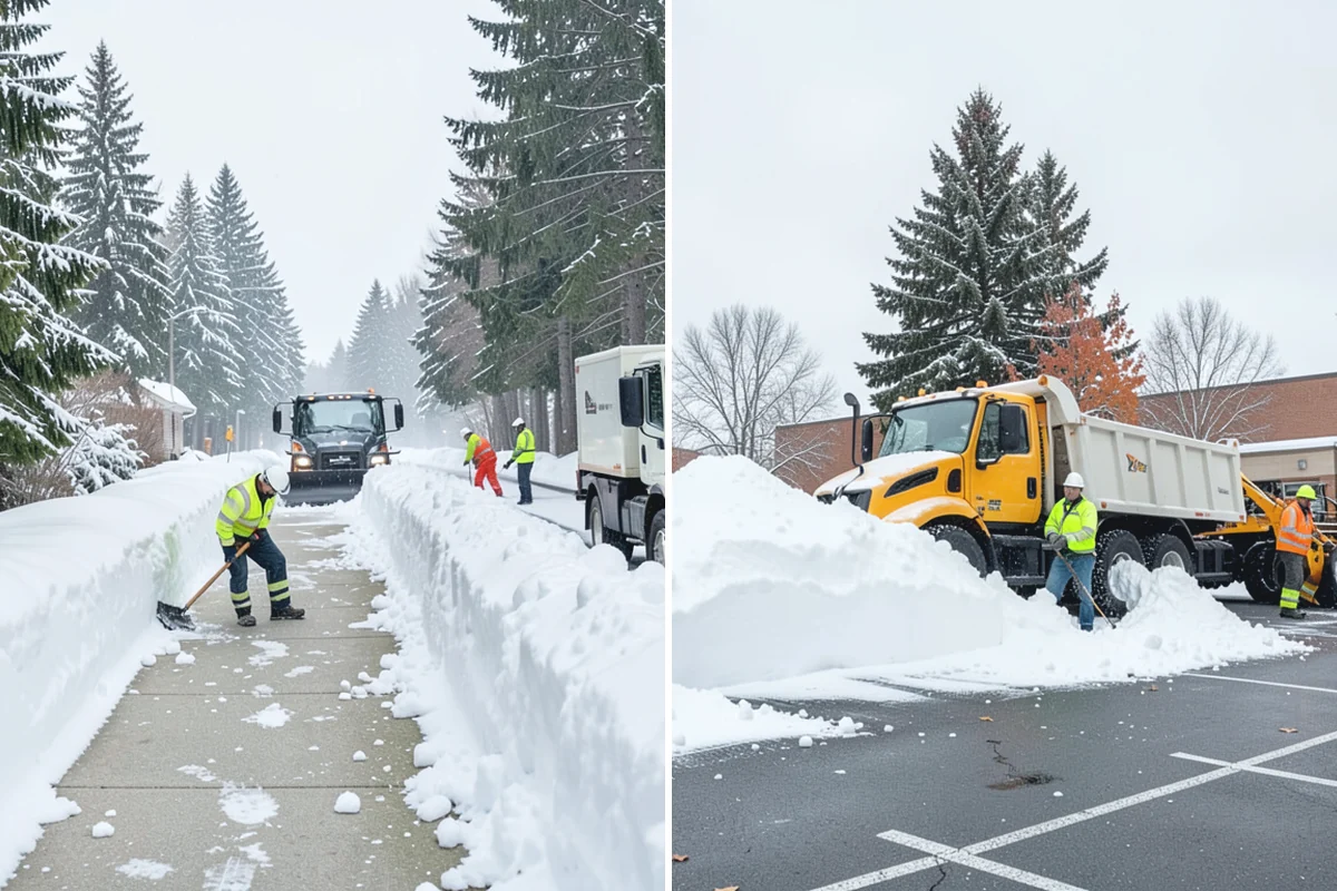 Self-Storage Facility Parking Lot Snow Removal in Darrington, Snohomish County, WA - Map drive aisles, the gate approach, and loading zones