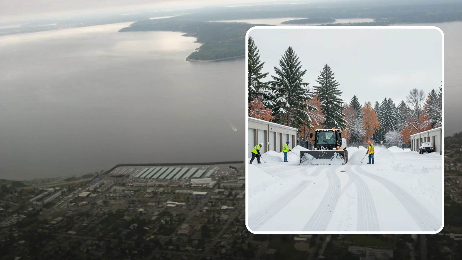Self-Storage Facility Parking Lot Snow Removal in Des Moines, King County, WA - We clear self-storage drive aisles and gate approaches so Western Washington customers reach their units through winter.