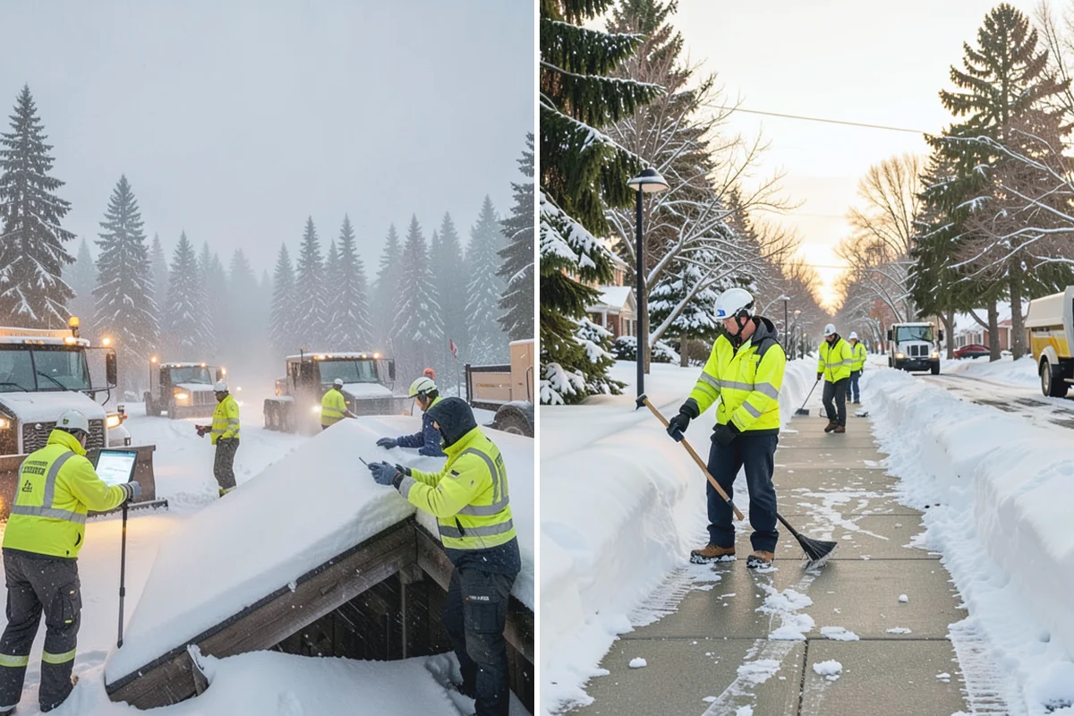 Self-Storage Facility Parking Lot Snow Removal in Des Moines, King County, WA - Map drive aisles, the gate approach, and loading zones