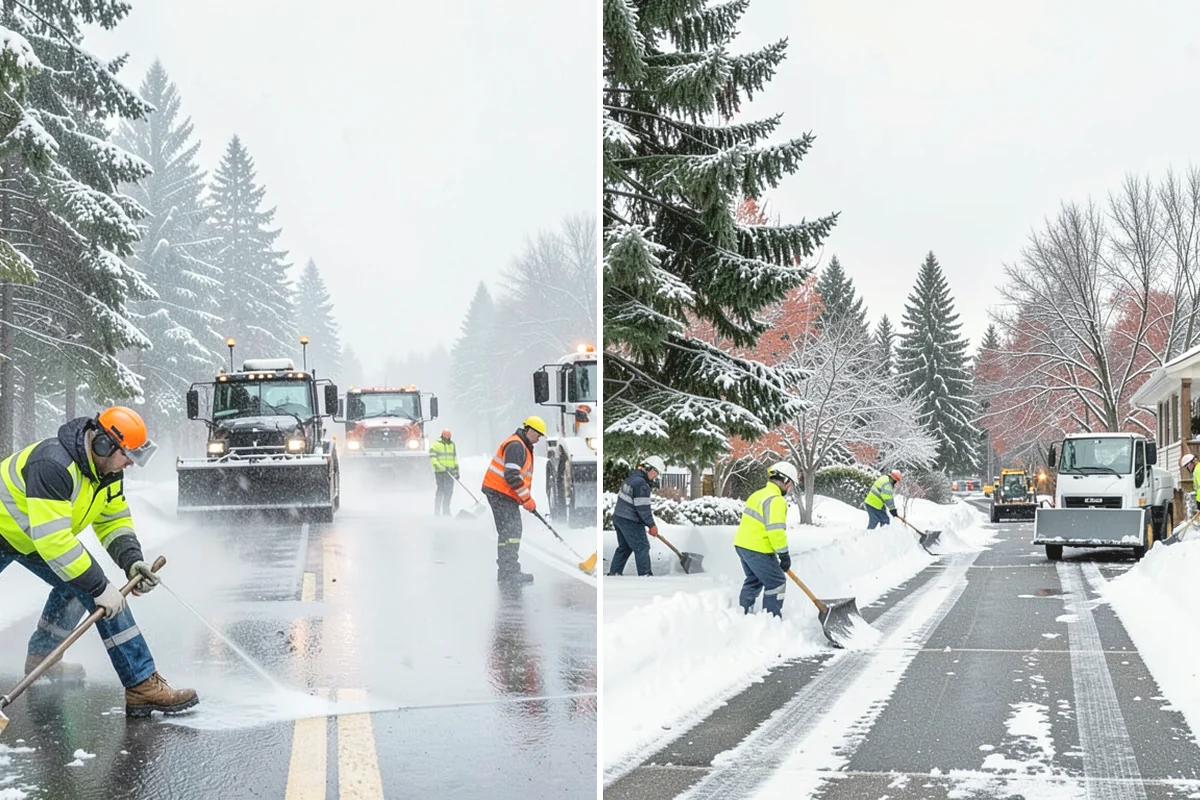 Self-Storage Facility Parking Lot Snow Removal in Duvall, King County, WA - Map drive aisles, the gate approach, and loading zones