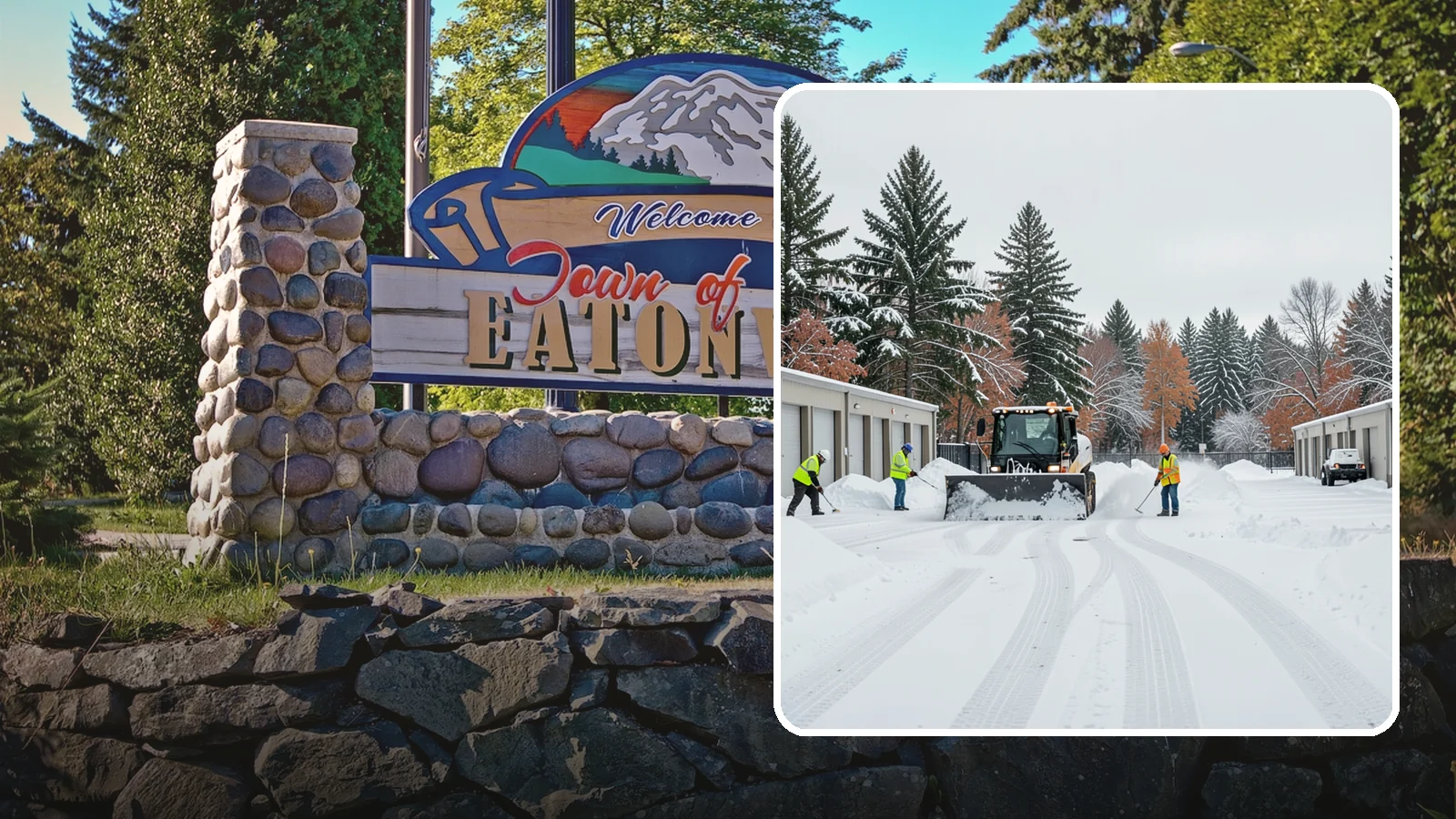 Self-Storage Facility Parking Lot Snow Removal in Eatonville, Pierce County, WA - We clear self-storage drive aisles and gate approaches so Western Washington customers reach their units through winter.