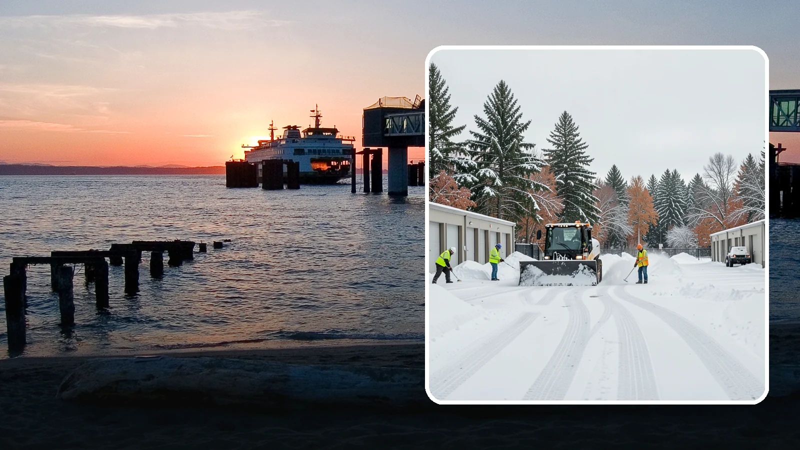 Self-Storage Facility Parking Lot Snow Removal in Edmonds, Snohomish County, WA - We clear self-storage drive aisles and gate approaches so Western Washington customers reach their units through winter.