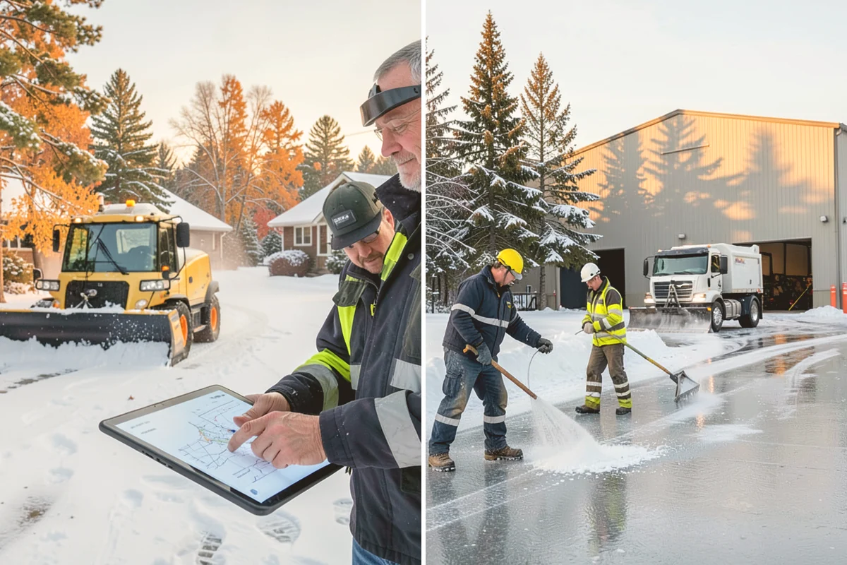 Self-Storage Facility Parking Lot Snow Removal in Edmonds, Snohomish County, WA - Map drive aisles, the gate approach, and loading zones