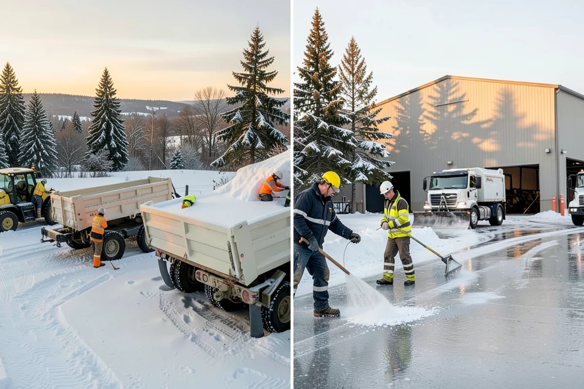 Self-Storage Facility Parking Lot Snow Removal in Enumclaw, King County, WA - Map drive aisles, the gate approach, and loading zones