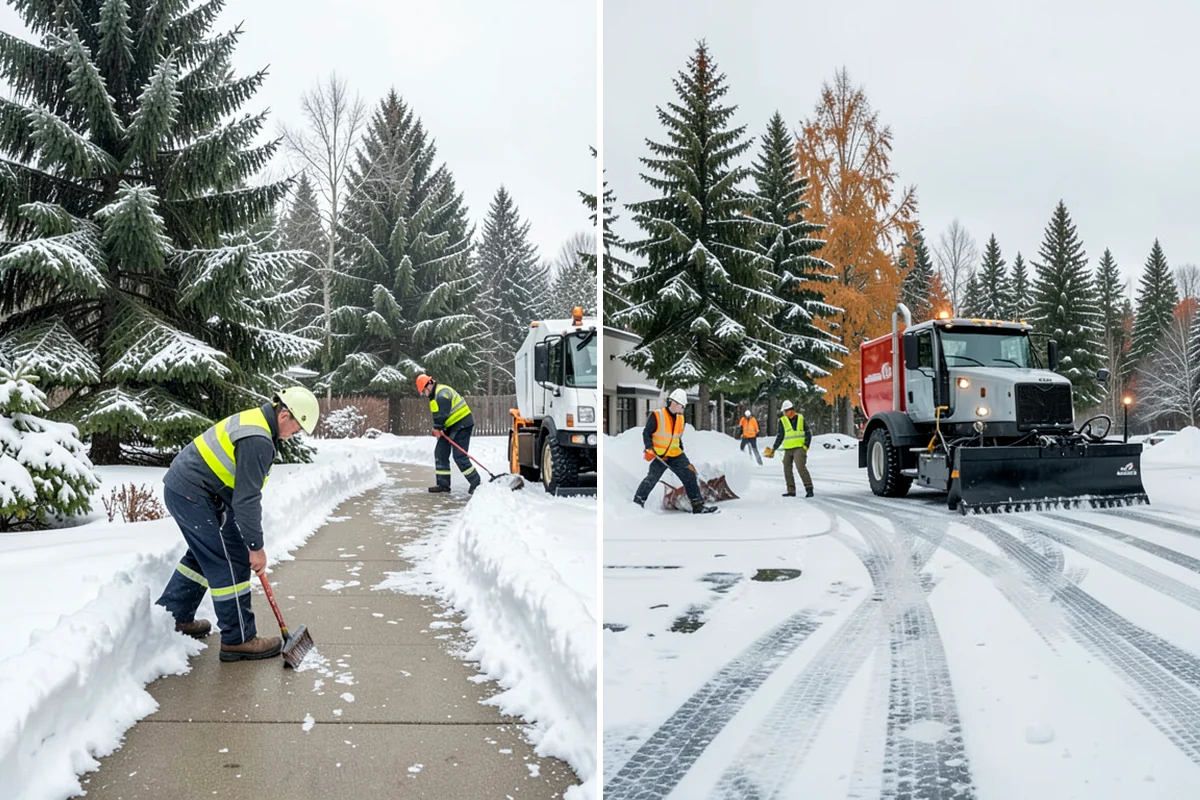 Self-Storage Facility Parking Lot Snow Removal in Federal Way, King County, WA - Map drive aisles, the gate approach, and loading zones