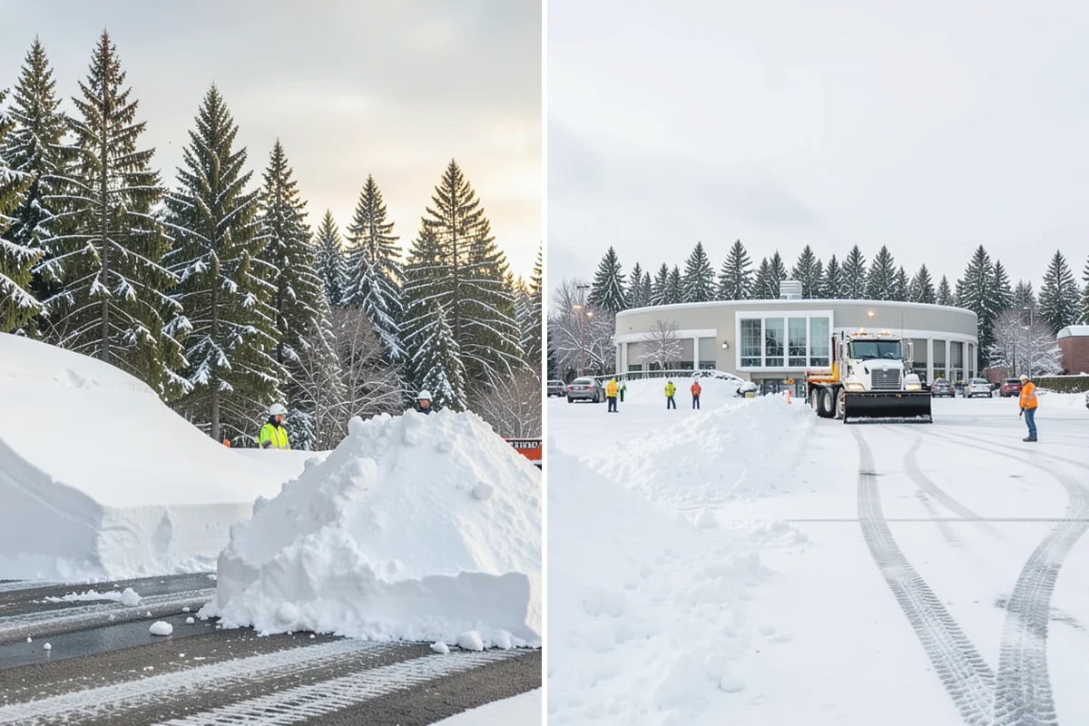 Self-Storage Facility Parking Lot Snow Removal in Granite Falls, Snohomish County, WA - Map drive aisles, the gate approach, and loading zones