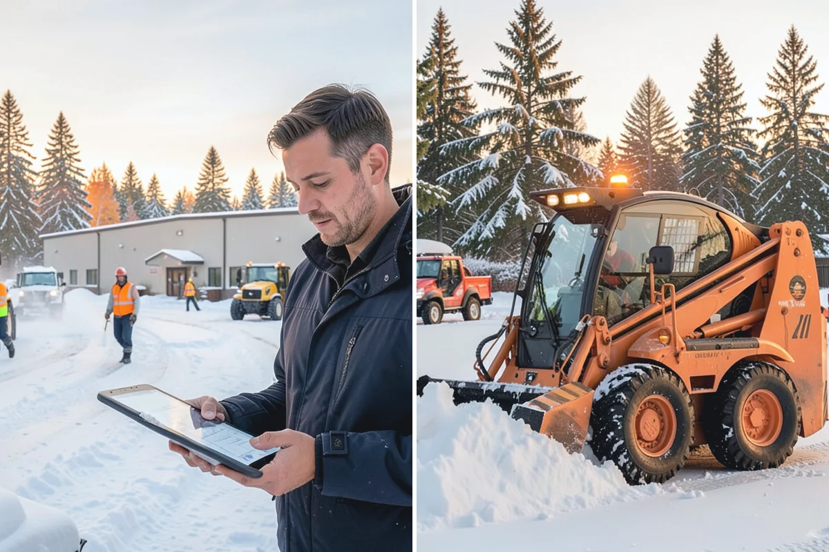 Self-Storage Facility Parking Lot Snow Removal in Hamilton, Skagit County, WA - Map drive aisles, the gate approach, and loading zones