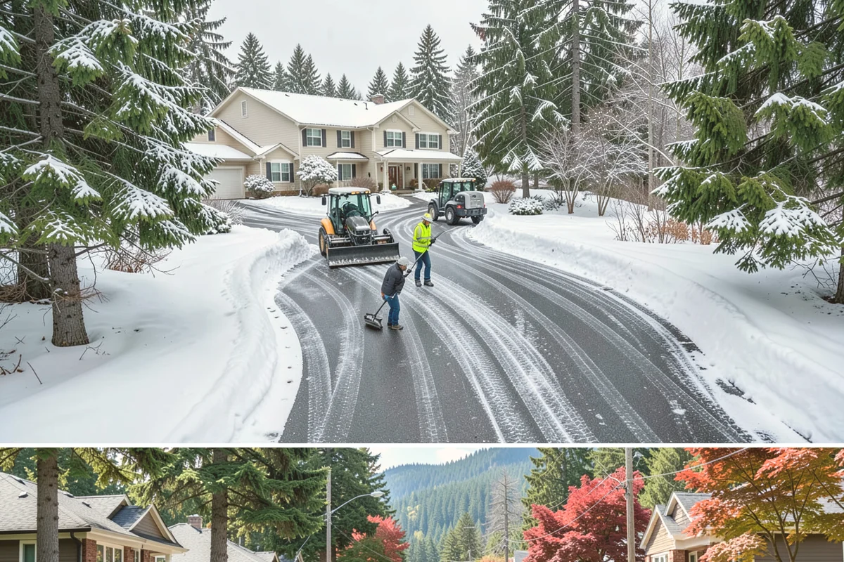 Self-Storage Facility Parking Lot Snow Removal in Hunts Point, King County, WA - Self-storage lots in Western Washington need the most winter service from December through February, when infrequent visits still...