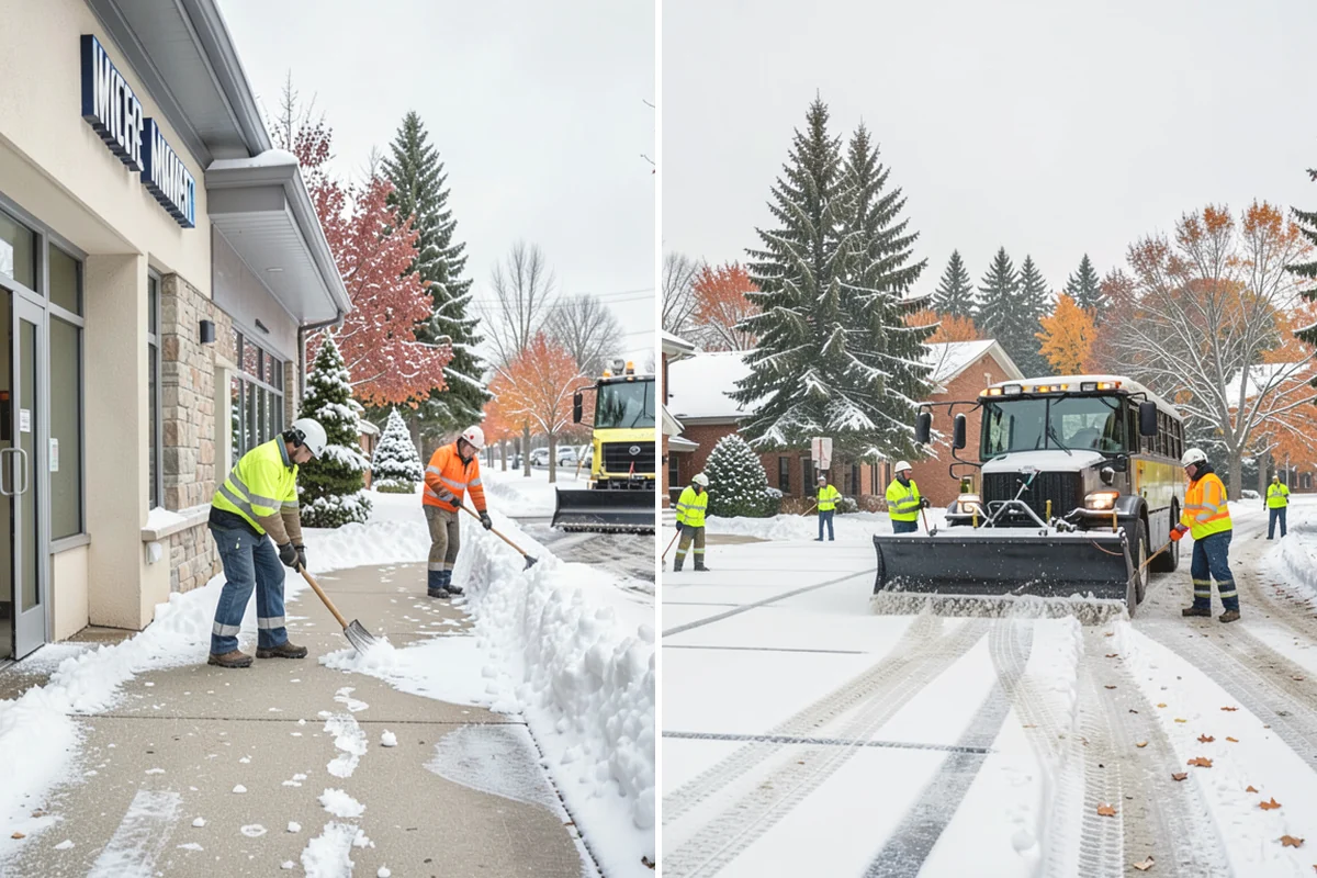 Self-Storage Facility Parking Lot Snow Removal in Issaquah, King County, WA - Map drive aisles, the gate approach, and loading zones