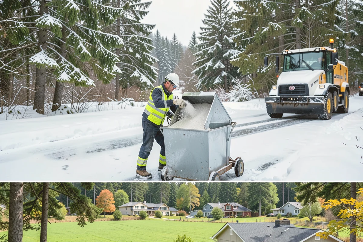 Self-Storage Facility Parking Lot Snow Removal in Lyman, Skagit County, WA - Self-storage lots in Western Washington need the most winter service from December through February, when infrequent visits still...