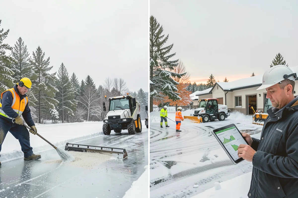 Self-Storage Facility Parking Lot Snow Removal in Lynnwood, Snohomish County, WA - Map drive aisles, the gate approach, and loading zones