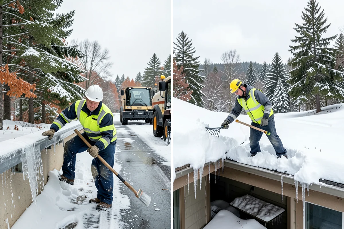 Self-Storage Facility Parking Lot Snow Removal in Maple Valley, King County, WA - Map drive aisles, the gate approach, and loading zones