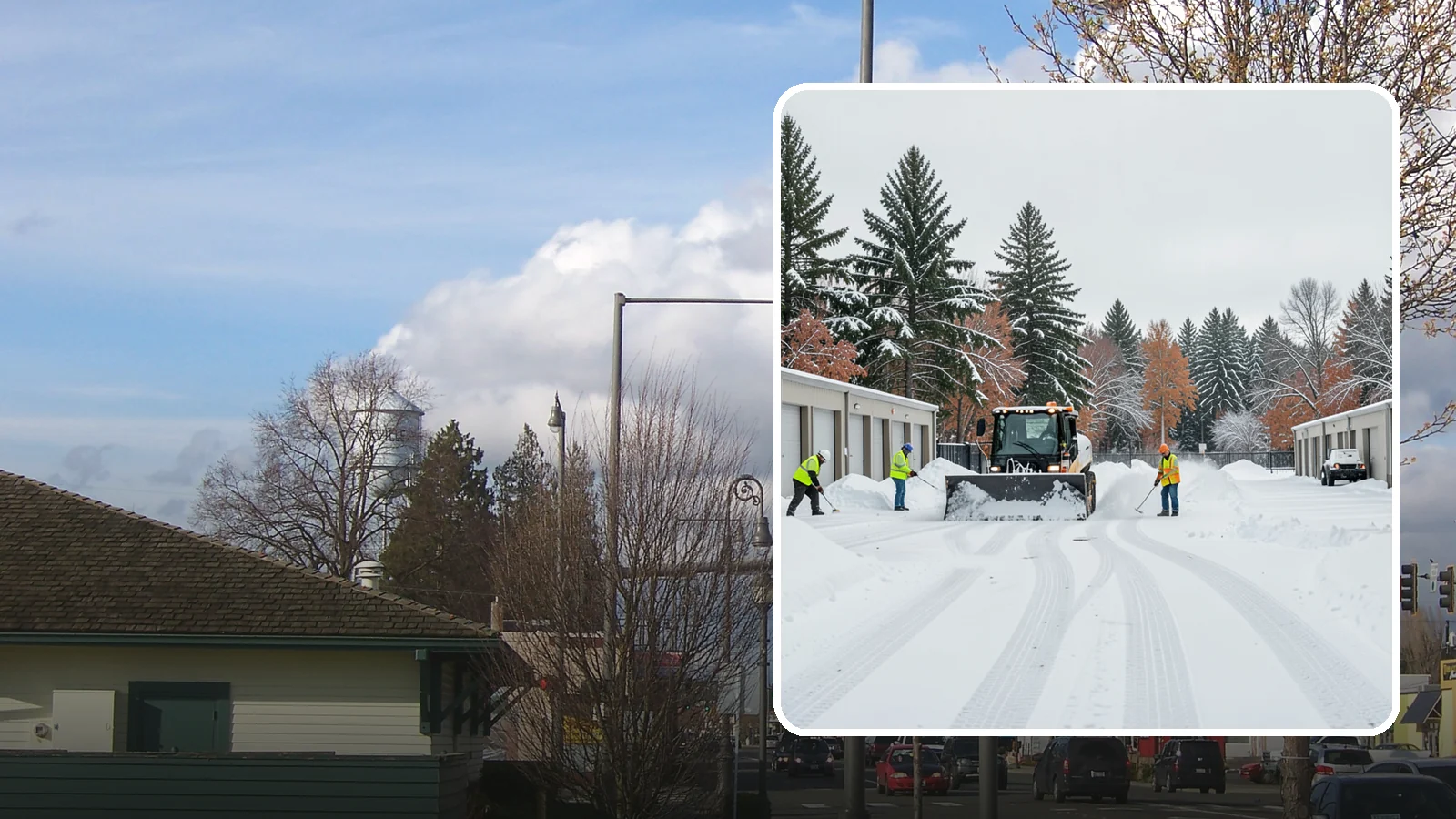 Self-Storage Facility Parking Lot Snow Removal in Marysville, Snohomish County, WA - We clear self-storage drive aisles and gate approaches so Western Washington customers reach their units through winter.