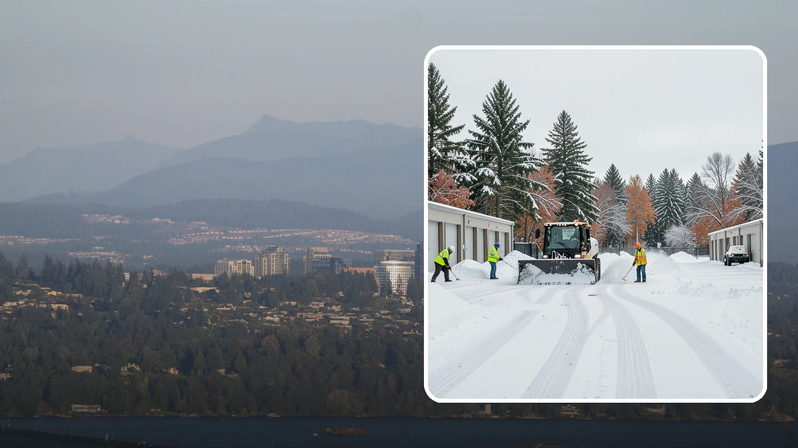 Self-Storage Facility Parking Lot Snow Removal in Medina, King County, WA - We clear self-storage drive aisles and gate approaches so Western Washington customers reach their units through winter.