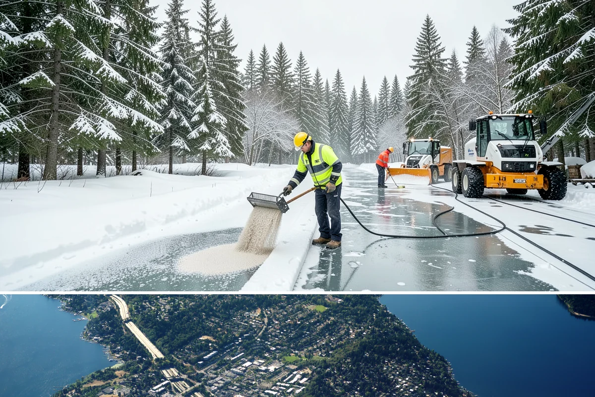Self-Storage Facility Parking Lot Snow Removal in Mercer Island, King County, WA - Self-storage lots in Western Washington need the most winter service from December through February, when infrequent visits still...