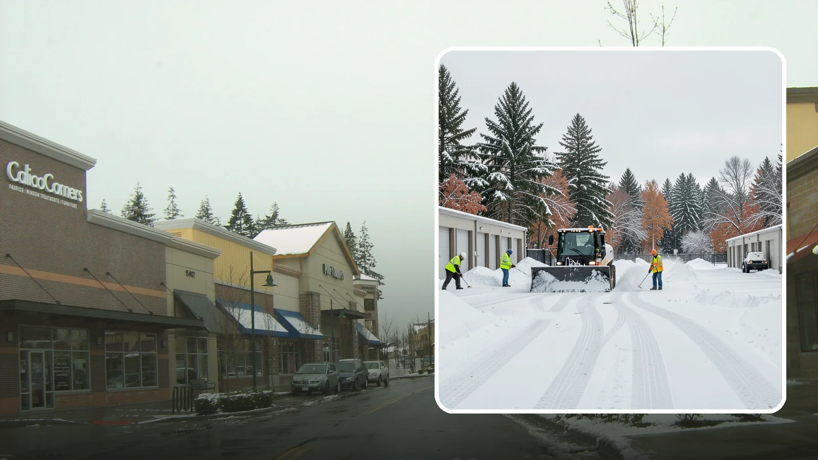 Self-Storage Facility Parking Lot Snow Removal in Mill Creek, Snohomish County, WA - We clear self-storage drive aisles and gate approaches so Western Washington customers reach their units through winter.