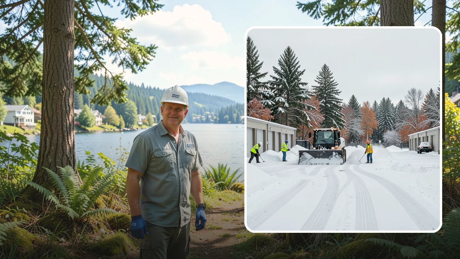 Self-Storage Facility Parking Lot Snow Removal in Milton, King County, WA - We clear self-storage drive aisles and gate approaches so Western Washington customers reach their units through winter.