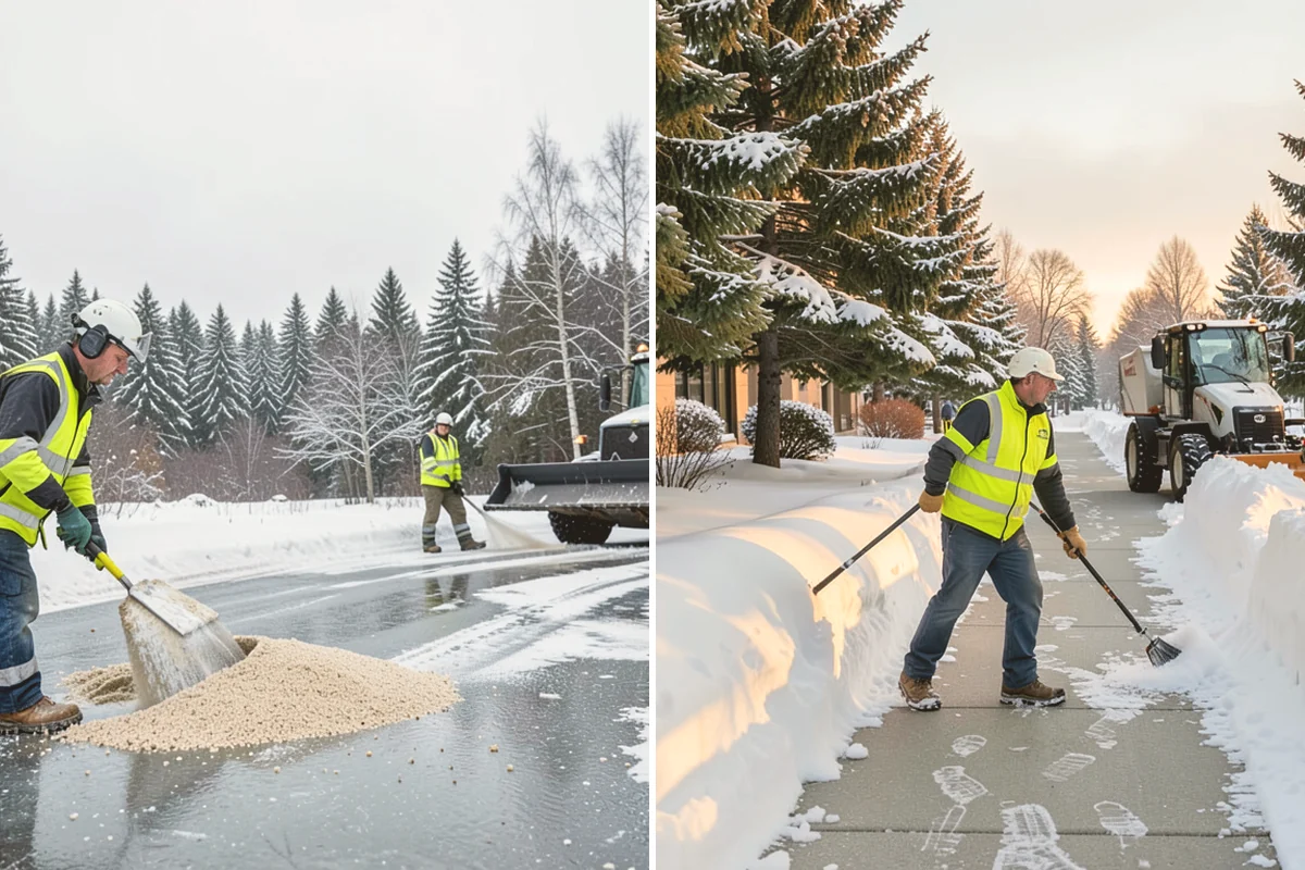 Self-Storage Facility Parking Lot Snow Removal in Milton, King County, WA - Map drive aisles, the gate approach, and loading zones