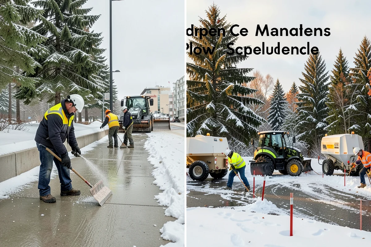 Self-Storage Facility Parking Lot Snow Removal in Normandy Park, King County, WA - Map drive aisles, the gate approach, and loading zones