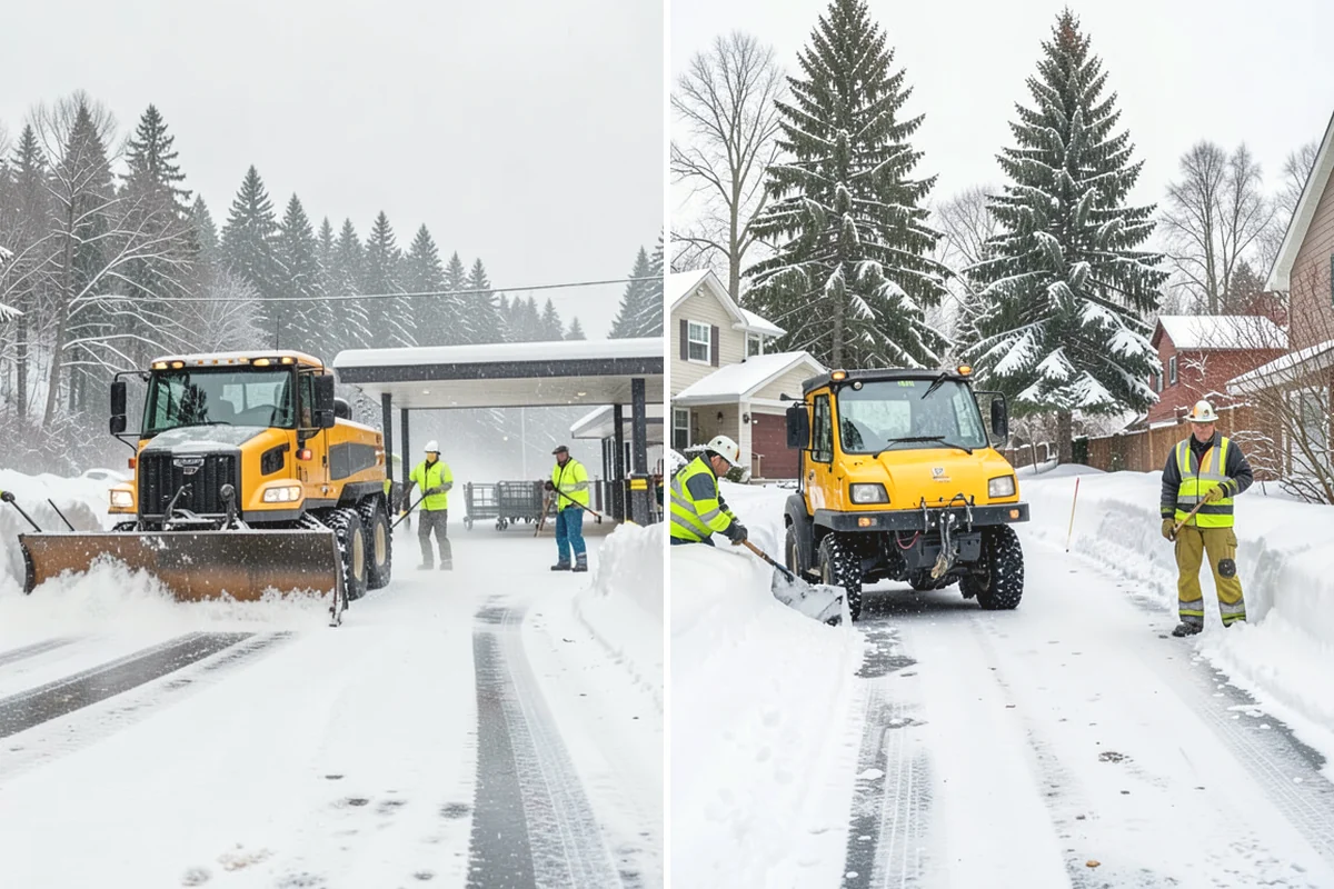 Self-Storage Facility Parking Lot Snow Removal in Oak Harbor, Island County, WA - Map drive aisles, the gate approach, and loading zones