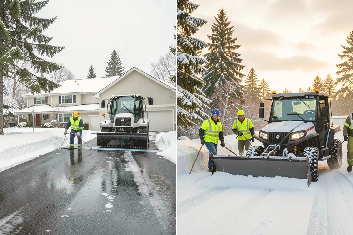 Self-Storage Facility Parking Lot Snow Removal in Orting, Pierce County, WA - Map drive aisles, the gate approach, and loading zones