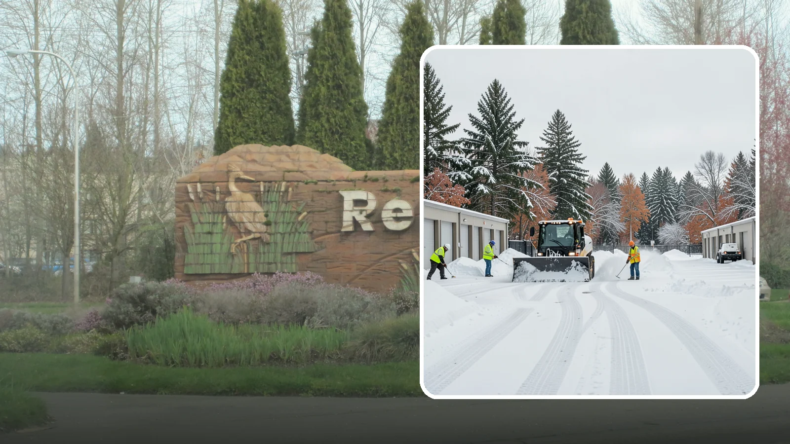 Self-Storage Facility Parking Lot Snow Removal in Renton, King County, WA - We clear self-storage drive aisles and gate approaches so Western Washington customers reach their units through winter.