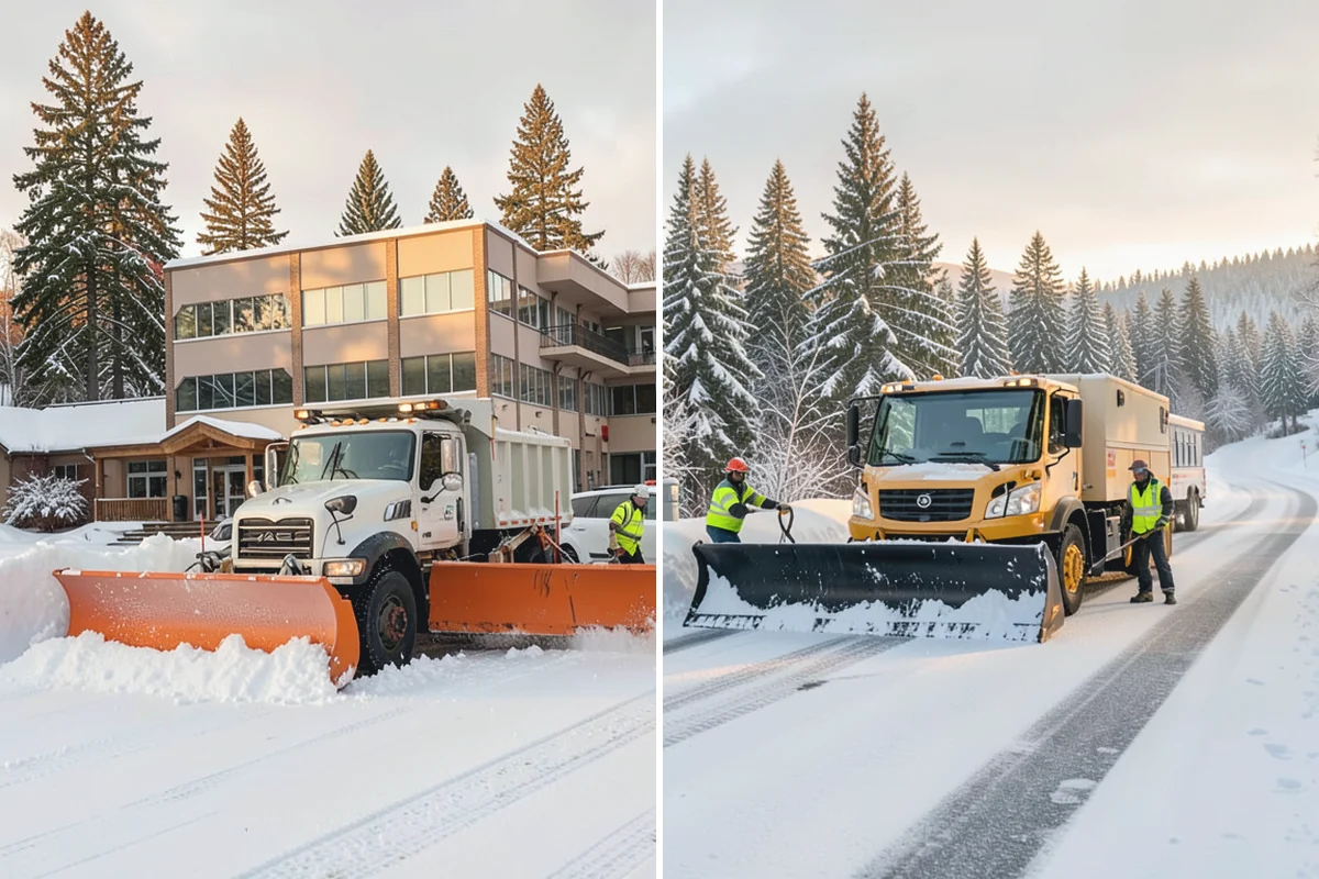 Self-Storage Facility Parking Lot Snow Removal in Renton, King County, WA - Map drive aisles, the gate approach, and loading zones