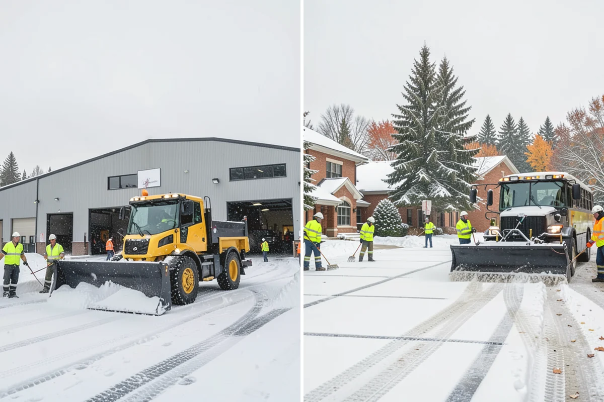 Self-Storage Facility Parking Lot Snow Removal in Ruston, Pierce County, WA - Map drive aisles, the gate approach, and loading zones