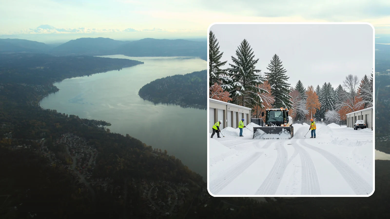 Self-Storage Facility Parking Lot Snow Removal in Sammamish, King County, WA - We clear self-storage drive aisles and gate approaches so Western Washington customers reach their units through winter.