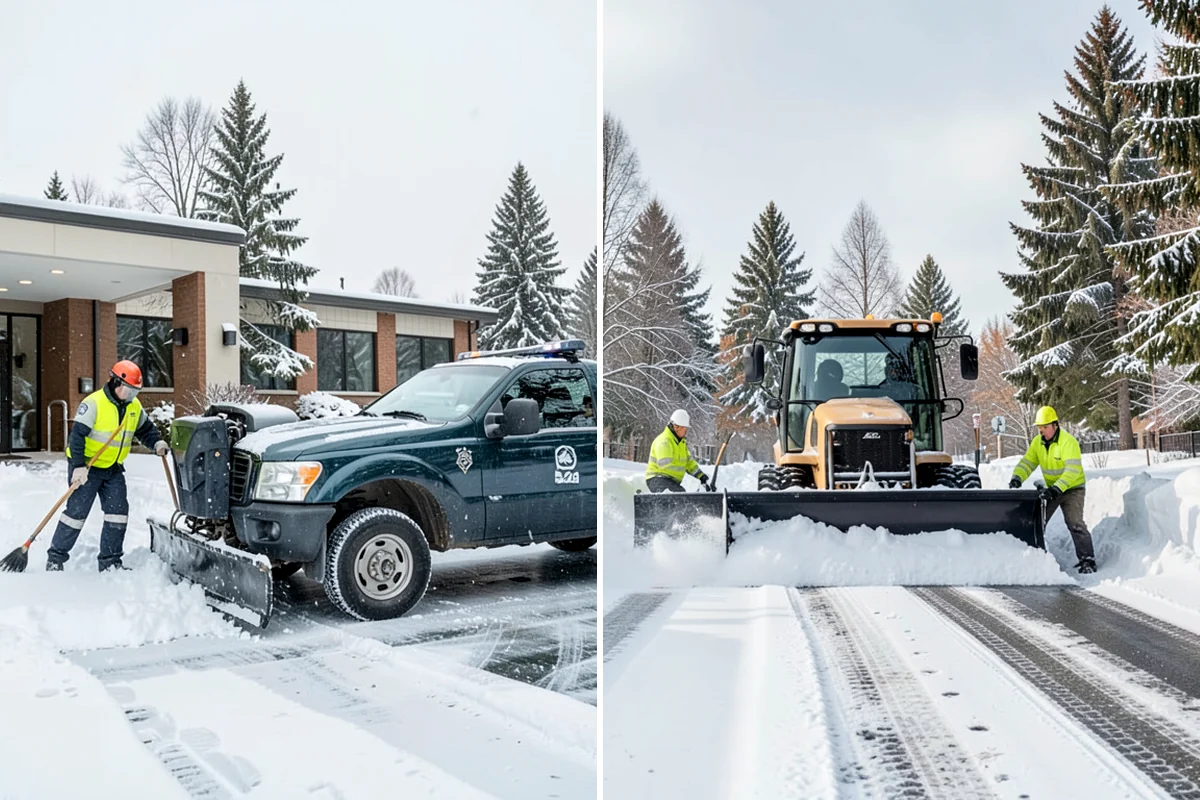 Self-Storage Facility Parking Lot Snow Removal in SeaTac, King County, WA - Map drive aisles, the gate approach, and loading zones