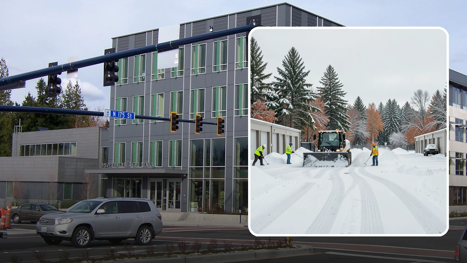 Self-Storage Facility Parking Lot Snow Removal in Shoreline, King County, WA - We clear self-storage drive aisles and gate approaches so Western Washington customers reach their units through winter.