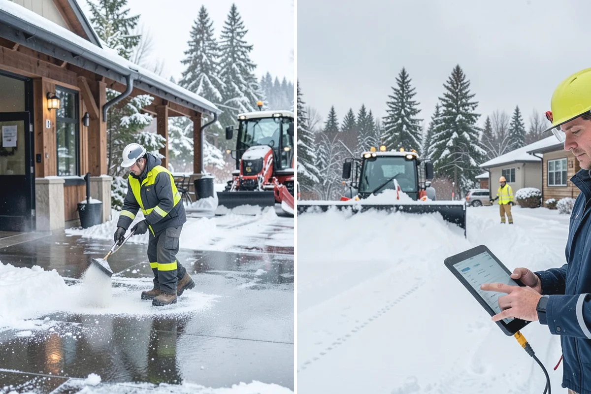 Self-Storage Facility Parking Lot Snow Removal in Skykomish, King County, WA - Map drive aisles, the gate approach, and loading zones