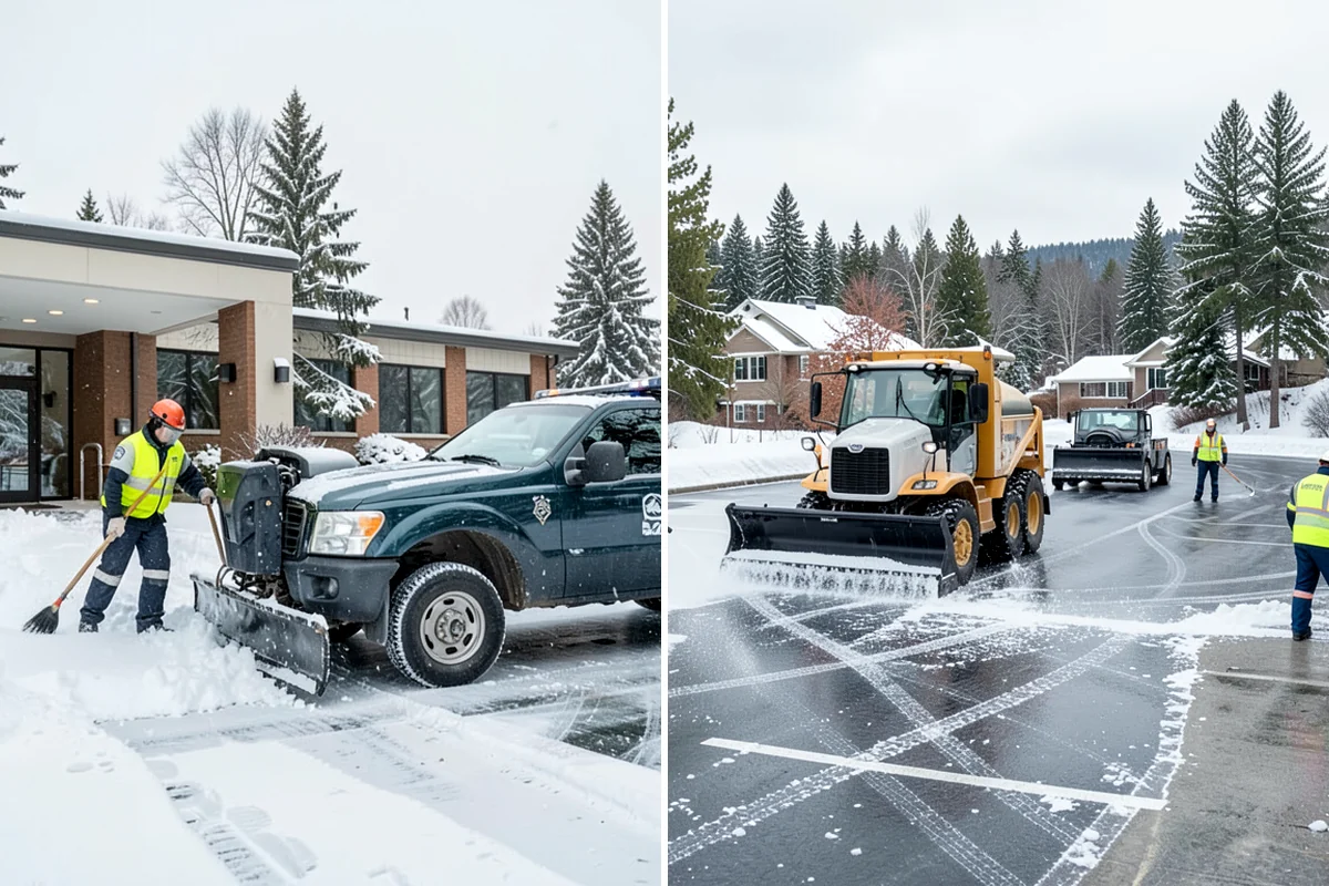 Self-Storage Facility Parking Lot Snow Removal in Snoqualmie, King County, WA - Map drive aisles, the gate approach, and loading zones