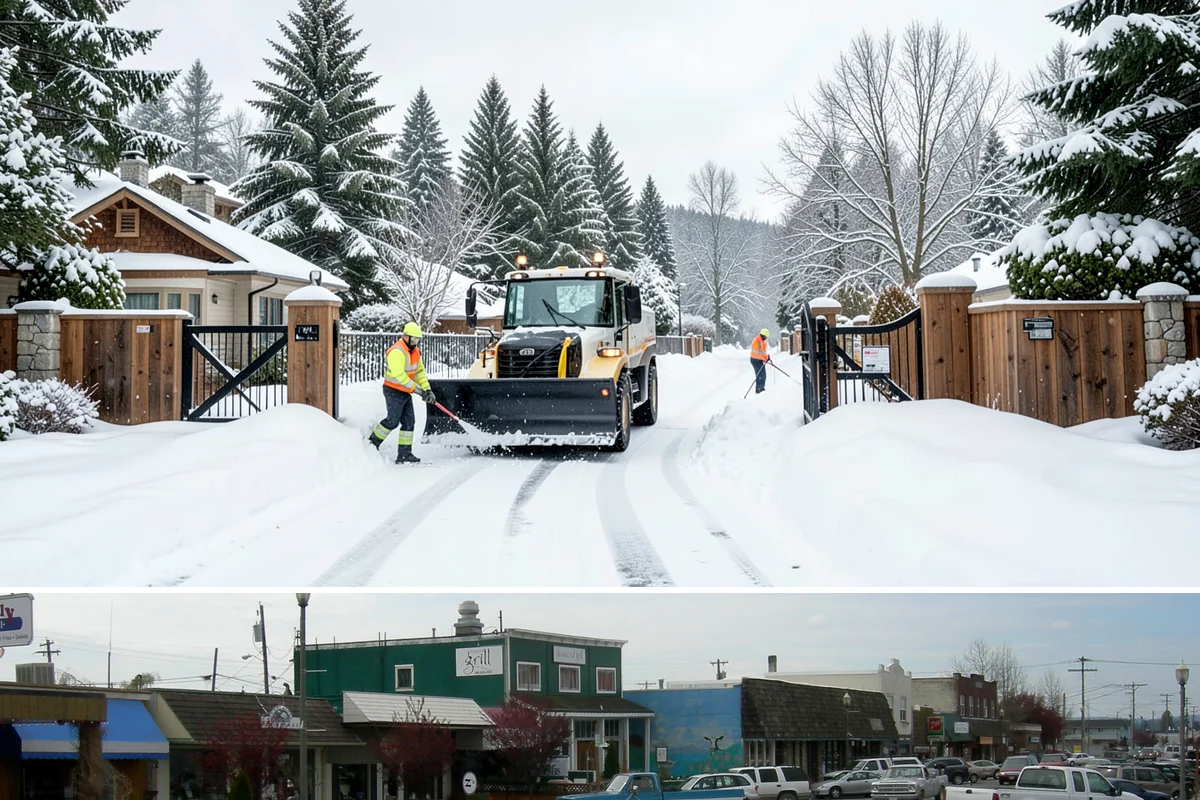 Self-Storage Facility Parking Lot Snow Removal in Stanwood, Snohomish County, WA - Self-storage lots in Western Washington need the most winter service from December through February, when infrequent visits still...