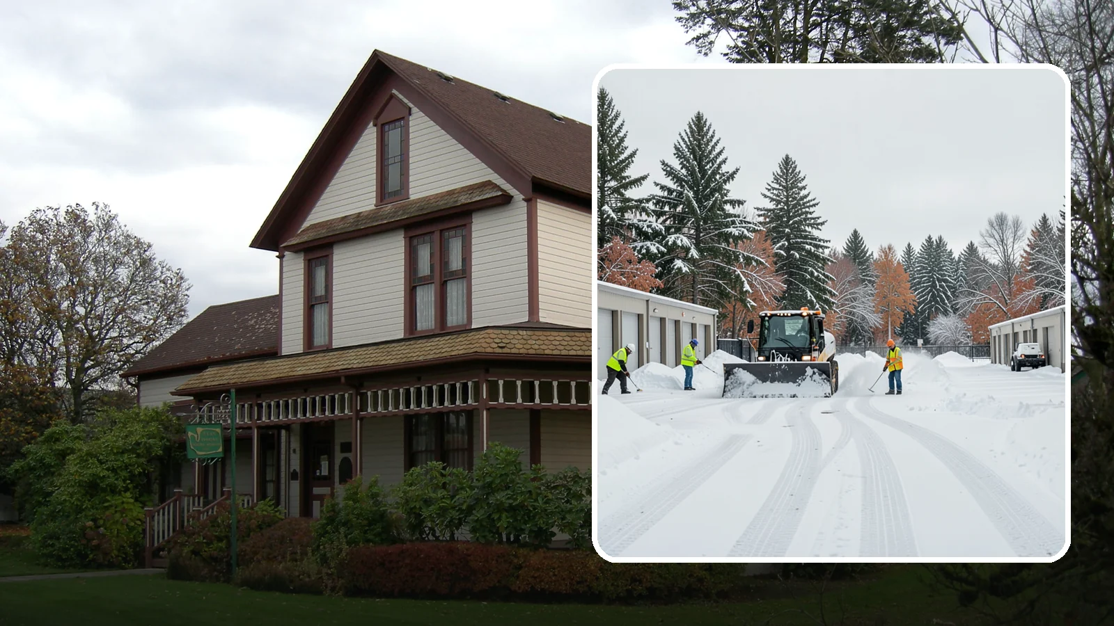 Self-Storage Facility Parking Lot Snow Removal in Sumner, Pierce County, WA - We clear self-storage drive aisles and gate approaches so Western Washington customers reach their units through winter.
