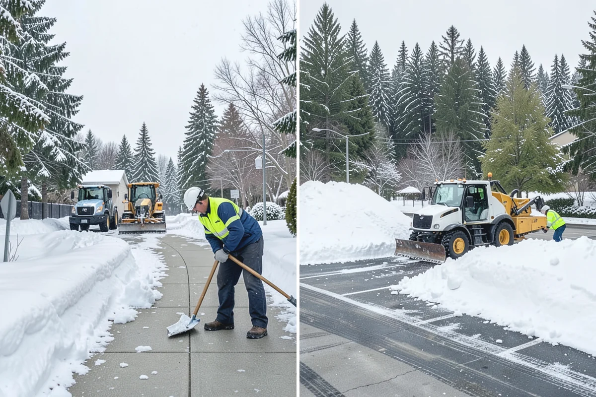 Self-Storage Facility Parking Lot Snow Removal in Sumner, Pierce County, WA - Map drive aisles, the gate approach, and loading zones
