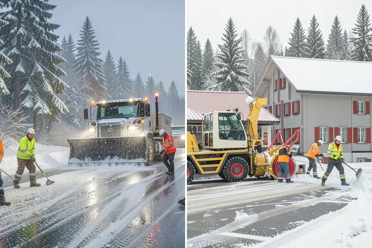 Self-Storage Facility Parking Lot Snow Removal in Tacoma, Pierce County, WA - Map drive aisles, the gate approach, and loading zones