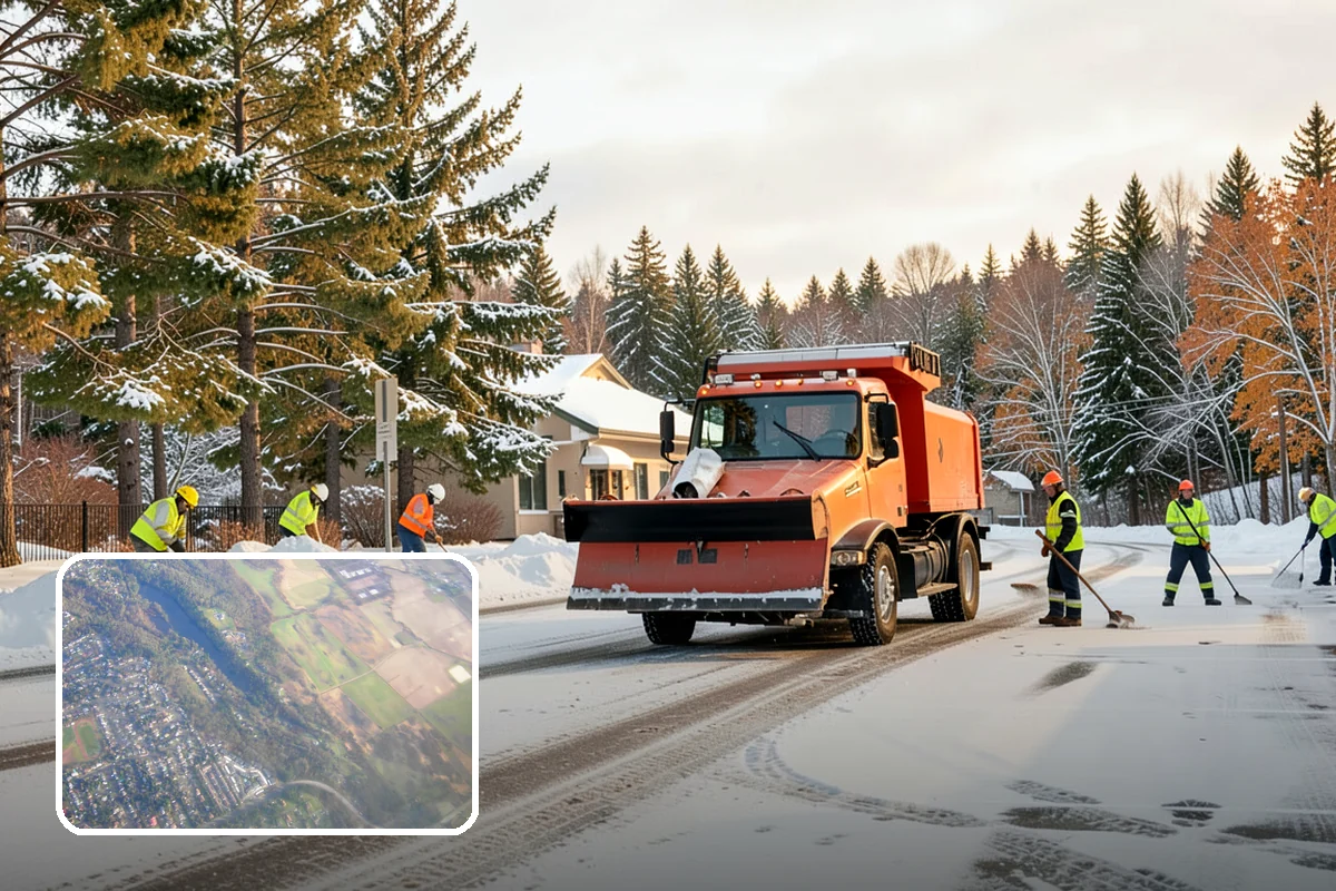 Self-Storage Facility Sidewalk Clearing in Algona, King County, WA - Office, gate, and unit-row walks kept passable for customers
