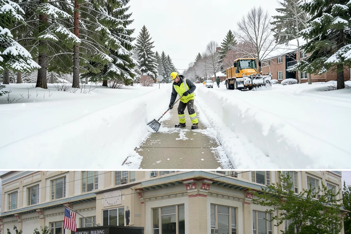 Self-Storage Facility Sidewalk Clearing in Anacortes, Skagit County, WA - Self-storage demand holds from December through February, when shaded walks between buildings stay glazed after open areas clear.