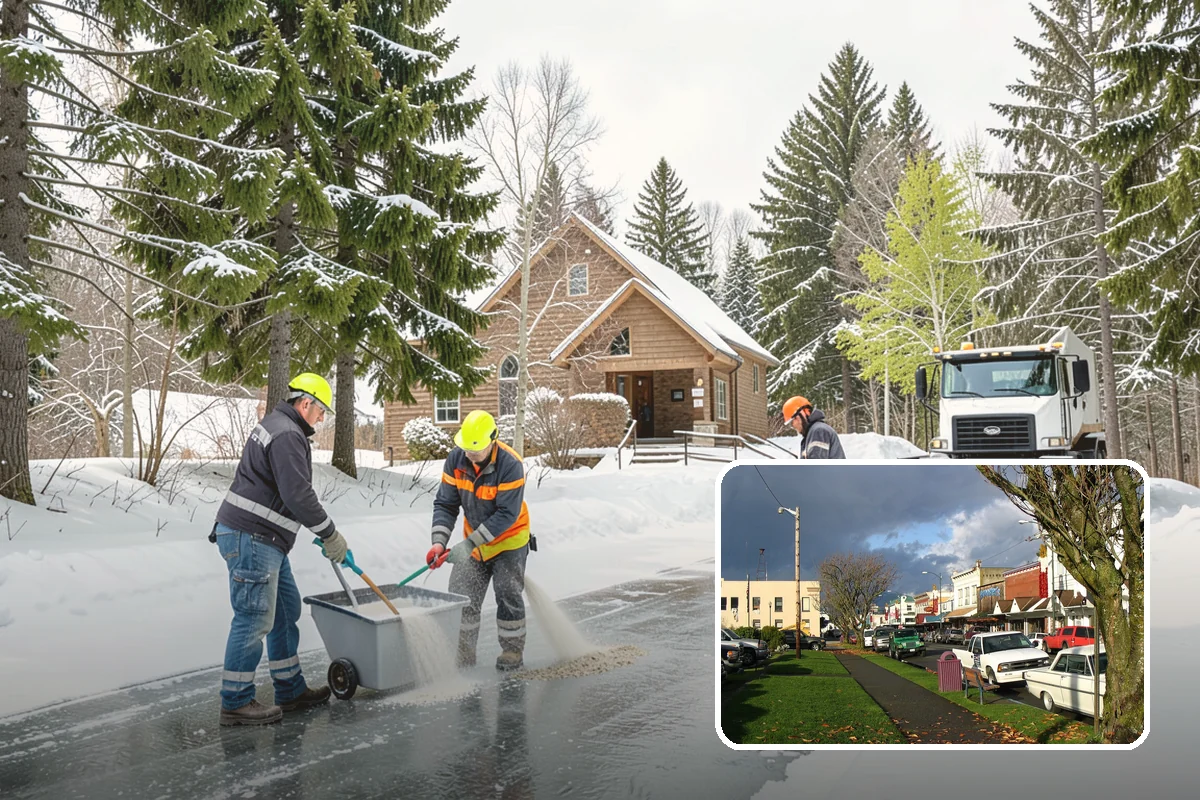 Self-Storage Facility Sidewalk Clearing in Arlington, Snohomish County, WA - Office, gate, and unit-row walks kept passable for customers