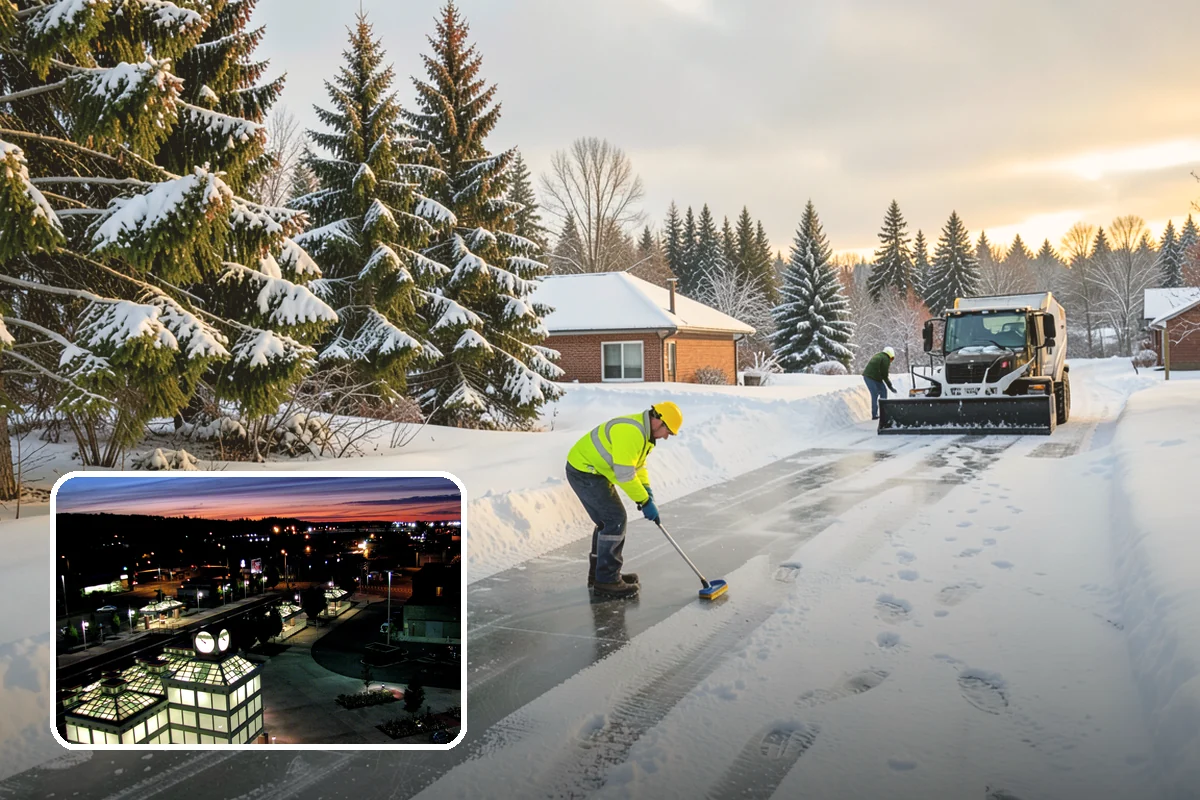 Self-Storage Facility Sidewalk Clearing in Auburn, King County, WA - Office, gate, and unit-row walks kept passable for customers